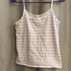 Pink Victorias Secret Pink and White Striped Cami tank